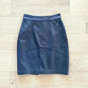 Alexander Wang 100% lambskin leather skirt blue